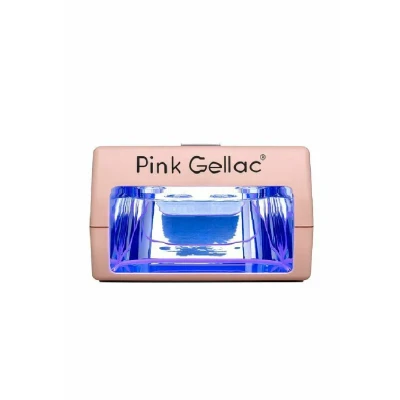 Abbildung von Pink Gellac Kompakt UV Lampe für Gelnägel Rosa Mini Nägel mit Automatischem Timer Unterwegs Nagellampe in Salonqualität