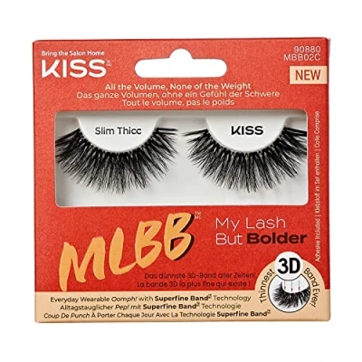 Abbildung von KISS My Lash But Bolder 3D Volume False Eyelashes, Wimpern Style ‘Slim Thicc’, 1 Paar