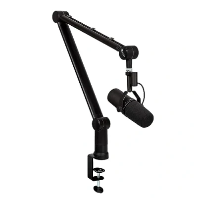 Abbildung von IXTECH Mikrofonarm Verstellbarer 360 drehbarer Mikrofonständer Tisch Stabiles Recording Equipment aus Edelstahl Microfon Boom Arm Klappbarer Mikrofonhalter für Profis Radiostudios Podcast Gaming Hero