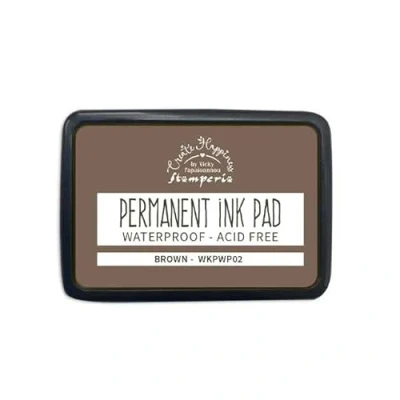 Abbildung von Stamperia Permanent Ink Pad for Scrapbooks, Albums, Card Making, Bullet Journals, and More, Acid Free, Fade Resistant, Waterproof, Fast Drying Non Bleeding Smudge Free Stamping (Brown)