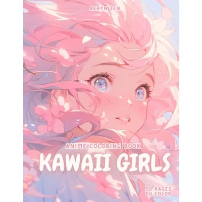 Abbildung von Anime Coloring Book: Kawaii Girls: Manga Art &amp; Enthusiasts Stress Relief Adult
