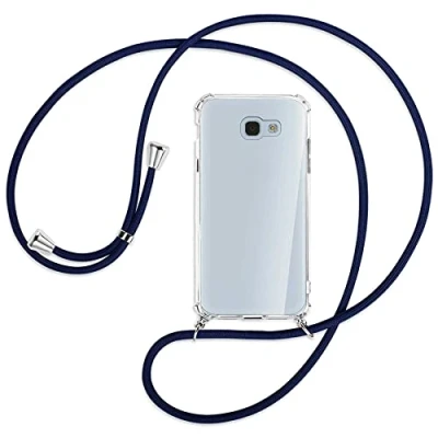 Abbildung von mtb more energy® Handykette kompatibel mit Samsung Galaxy A5 2017 (SM A520, 5.2&#039;&#039;) dunkelblau Smartphone Hülle zum Umhängen Anti Shock Full TPU Case