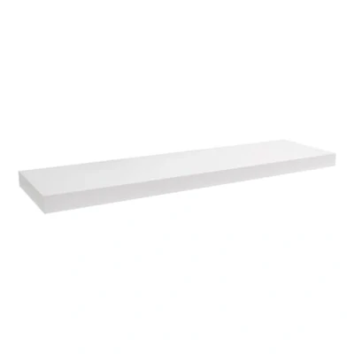 Abbildung von Velano Regalbrett, Wandregal, Regalboden, Schweberegal, Hängeregal, Regalsysteme 1 Stück, 118x23.5 cm, Weiß Regale für Küche, Badezimmer, Wohnzimmer, Schlafzimmer FS