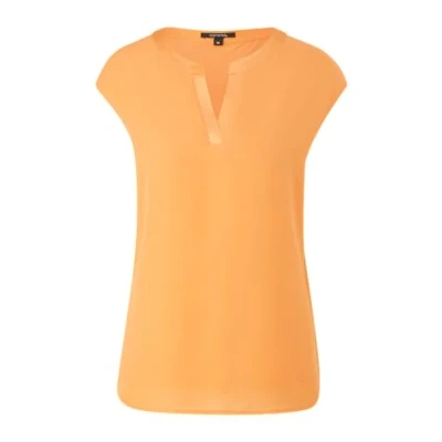 Abbildung von comma Mitausschnitt Bluse, Damen, Größe: 34, Papaya