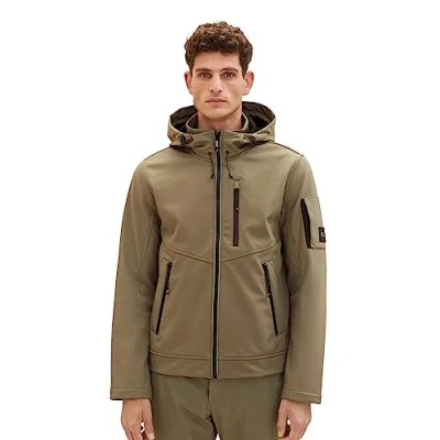 Abbildung von TOM Tailor Übergangsjacke, Herren, Größe: Large, Smokey olive green