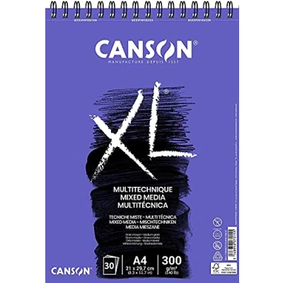 Abbildung von Canson Spiralblock Mix Media A4 300g/qm 30 Blatt