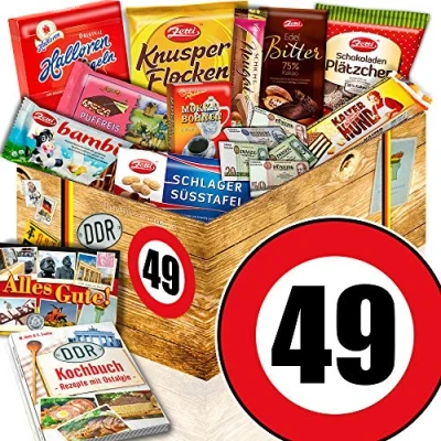 Abbildung von Geschenk 49. Geburtstag DDR Waren Schoko Schokolade