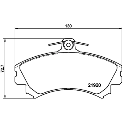Abbildung von HELLA 8DB 355 006 701 Bremsbelagsatz mit akustischer Verschleißwarnung Bremssattelschrauben MITSUBISHI: Colt 6, VI CZC Cabrio