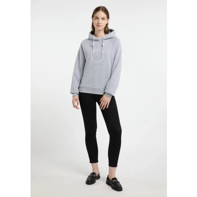Abbildung von DREIMASTER maritim Women&#039;s Hoodie XXL / Hellgrau Melange 70% Baumwolle 30% Polyester