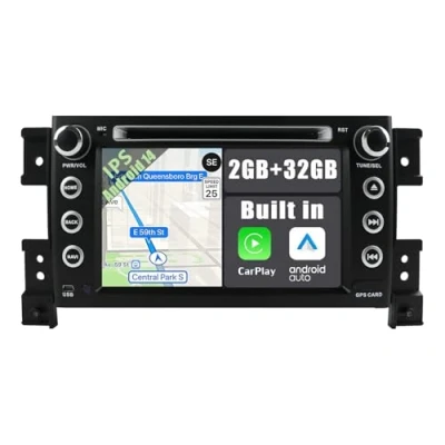 Abbildung von YUNTX Android 12 Autoradio Passt für Suzuki Grand Vitara (2005 2013) GPS 2 Din KOSTENLOSE Rückfahrkamera Unterstützung DAB + / Lenkradsteuerung 4G WiFi/Bluetooth/Mirrorlink/Carplay