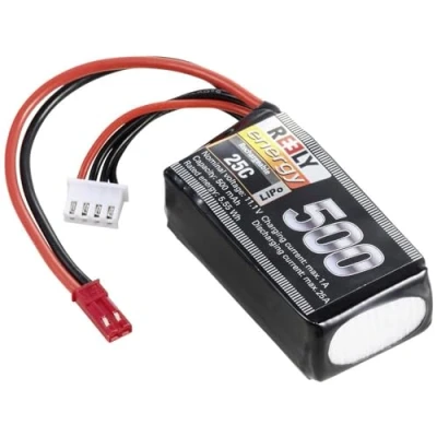Abbildung von Reely Modellbau Akkupack (LiPo) 11.1 V 500 mAh Zellen Zahl: 3 25 C Softcase BEC