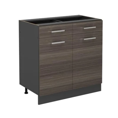 Abbildung von Vicco Küchenunterschrank R Line, Edelgrau, 80 cm ohne Arbeitsplatte