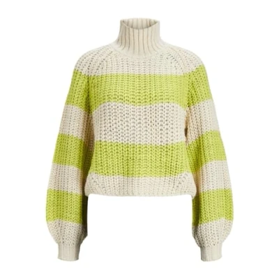 Abbildung von JJXX Kelvy LS Stripe Chunk SN Strickpullover, Damen, Größe: XL, Bone white