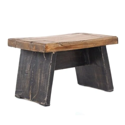 Abbildung von DESIGN DELIGHTS Hocker NOSTALGISCHER FUßHOCKER &quot;SCHEMEL&quot;, Mahagoni, Holzhocker, Farbe: 04