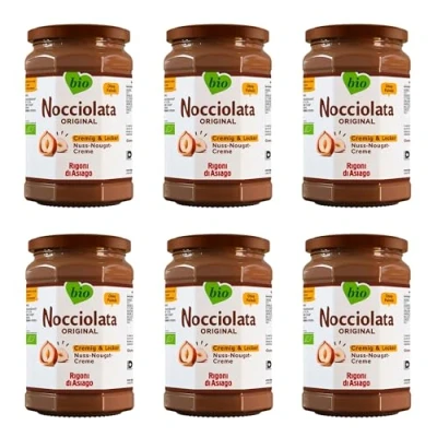 Abbildung von Rigoni di Asiago Nocciolata 6x 650g, Nuss Nougat Creme, Haselnusscreme ohne Palmöl, Creme Leckerer Brotaufstrich