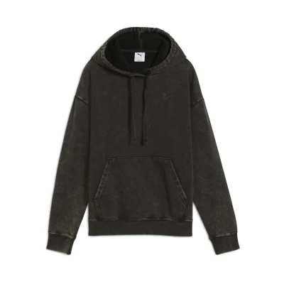 Abbildung von Puma Essentials Elevated Relaxed Wash Hoodie Damen Mit Print Black Größe: 3XL