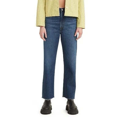 Abbildung von Levi&#039;s Ribcage Straight Ankle Jeans Leg, Damen, Größe: 28x27, Bleu