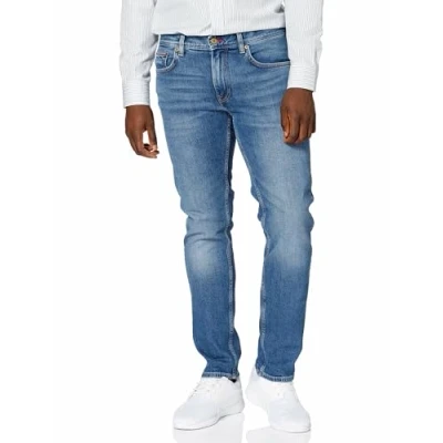 Abbildung von Tommy Hilfiger CORE Denton Straight Jeans Leg, Herren, Größe: 33x36, Boston indigo