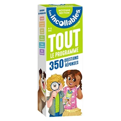 Abbildung von Les incollables Tout le programme de la moyenne section 4/5 ans: 350 questions réponses pour réviser en 2 éventails
