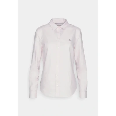 Abbildung von GANT SLIM Stretch Oxford Shirt Hemdbluse, Damen, Größe: 44, Light pink