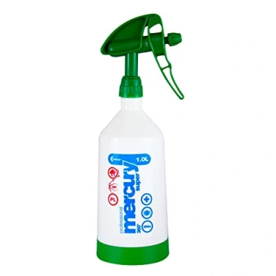 Abbildung von Kwazar Mercury Super Pro Sprühflasche, 1 l, mit 360 System und Double Action, Sprühkopf in Grün