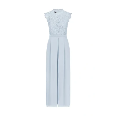 Abbildung von APART Fashion Damen Eleganter Jumpsuit, Spitzentop und Chiffonhose, ärmellos, Stehkragen mit Spitzenkragen, Taillendetail, Hose weitem Bein, Outfit für Abendpartys Hochzeitsgäste