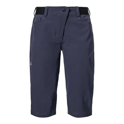 Abbildung von Schöffel Damen Capri Pants Style Keitele WMS, schnell trocknende Radhose mit 4 Wege Stretch, Dreiviertel Hose radspezifischer Passform und elastischem Bund, navy blazer, 38