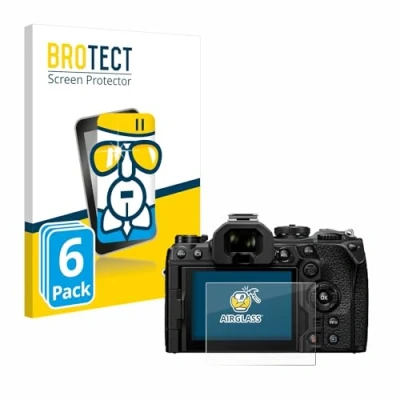 Abbildung von BROTECT Schutzglas für Olympus OM System 1 Mark II (6 Stück) Schutzfolie Panzer Folie Glas [Extrem Kratzfest 9H, Anti Fingerprint,
