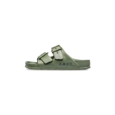 Abbildung von Roxy Kattie Pantolette flach, Damen, Größe: 37, Oil green Textil