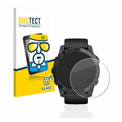 Abbildung von BROTECT Panzer Schutz Glas für Garmin Fenix 7X Pro Solar (51 mm) 9H Echtglas, Displayschutz