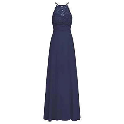 Abbildung von APART Fashion Abendkleid aus Chiffon und Spitze, Navy, S, 72015
