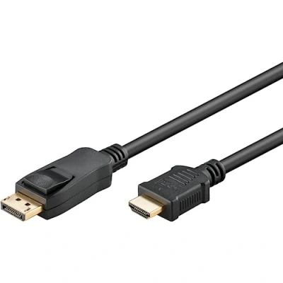 Abbildung von goobay 64839 DisplayPort 1.2 auf HDMI 2.0 / DP Verbindungskabel 4K @ 60Hz Highspeed Kabel 1M