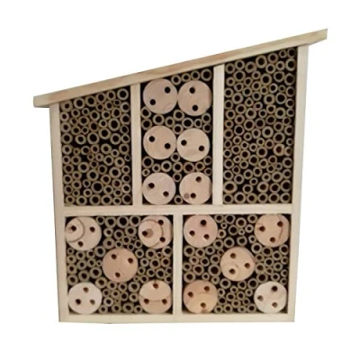 Abbildung von Dehner Natura Premium Insektenhotel Osmia, Insektenhaus / Nistkasten für Bienen/Schmetterlinge/Käfer, ca. 32 x 9 30 cm, Kiefern , Tannenholz/Bambus/Sperrholz, natur