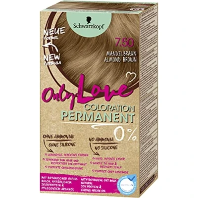 Abbildung von Only Love Coloration 7.50 Mandelbraun Stufe 3 (143 ml), schonende, permanente Haarfarbe, lebendige &amp; intensive Farben mit einer perfekten Grauabdeckung