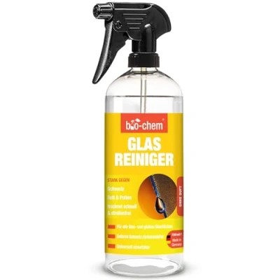 Abbildung von bio chem Glasreiniger Hochglanzreiniger für streifenfreien Glanz 750 ml Spray Ideal Glasflächen, Spiegel, Fenster, Autoscheiben, Küchenfronten und sonstige lackierte Oberflächen