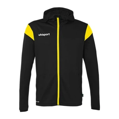 Abbildung von uhlsport Unisex Squad 27 Track Hood Sport Jacke, Schwarz/Limonengelb, 128 EU