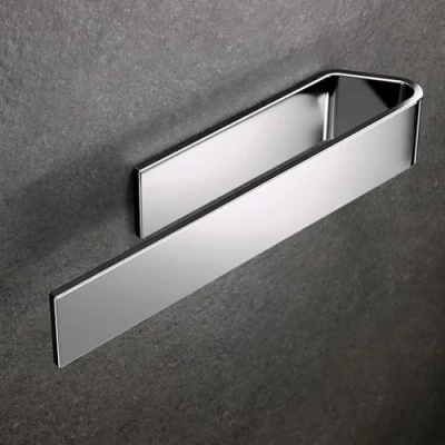 Abbildung von Designfabrik Hamburg Handtuchhalter ohne Bohren Wand für Bad &amp; Küche Handtuchring Wandhalter selbstklebend Badezimmermöbel Chrom 22 cm Modernes Design