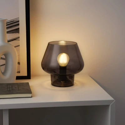Abbildung von Pauleen Tischleuchte Crystal Gleam max20W Rauchglas 230V Glas, Ein /Ausschalter, ohne Leuchtmittel, E14