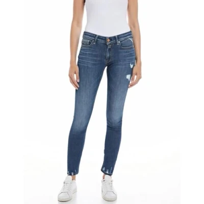 Abbildung von Replay Damen Jeans New Luz Skinny Fit, Medium Blue 009 3 (Blau), 24W / 30L