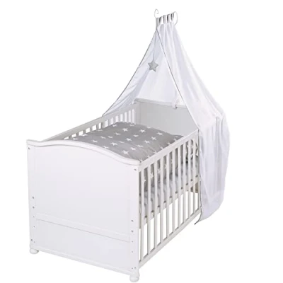 Abbildung von roba® Babybett Little Stars, inkl. Bettwäsche, Himmel, Nest &amp; Matratze