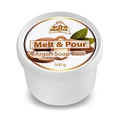 Abbildung von Crystal Arganöl Seifenbasis 500g Melt and Pour mit Argan Öl Rohseife für Seifenherstellung Handgemachte Seife Naturseifen Gießseife zum Selbermachen