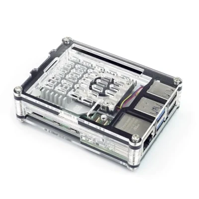 Abbildung von BerryBase PC Gehäuse Acryl für Raspberry Pi 5 + Active Cooler, stackable