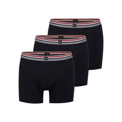 Abbildung von bugatti LONG PRAG 3 PACK Boxershorts, Herren, Größe: Medium, 630 blau dunkel