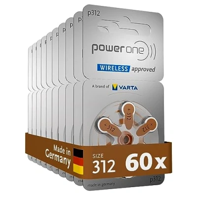 Abbildung von VARTA POWER ONE Typ 312 braun, Batterien 60 Stück Vorratspack Batterie