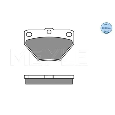 Abbildung von MEYLE 025 235 2114/W Bremsbelagsatz ORIGINAL Quality Hinterachse mit akustischer Verschleißwarnung Anti Quietsch Blech TOYOTA: Yaris I Schrägheck