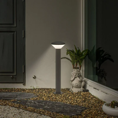 Abbildung von Ledvance ENDURA HYBRID OLONA Außenleuchte, Hybridleuchte, 2W, 140lm, warmweiße Lichtfarbe, 3.000K Farbtemperatur, dunkelgrau, Edelstahl, IP44 &amp; IP67 Schutzklasse, Solar Stromnetzbetrieb