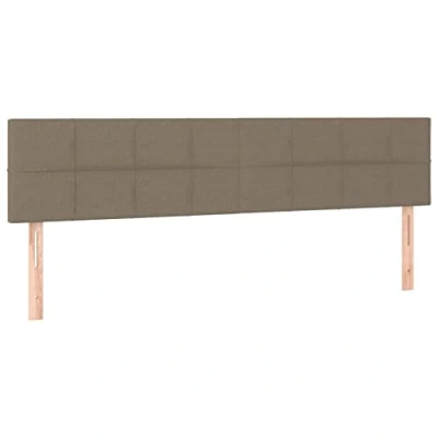 Abbildung von vidaXL Kopfteil Kopfteile 2 Stk. Taupe 80x5x78/88 cm Stoff, (1 St)