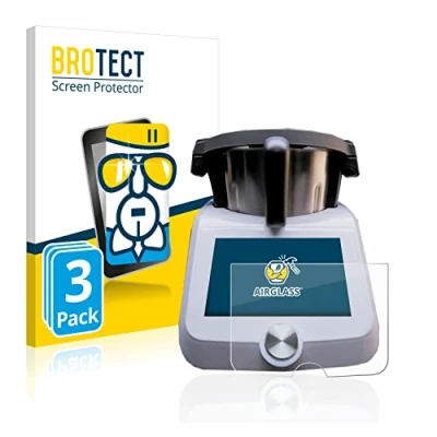 Abbildung von BROTECT Schutzglas für SilverCrest Monsieur Cuisine Smart (3 Stück) Schutzfolie Panzer Folie Glas [Extrem Kratzfest 9H, Anti Fingerprint,