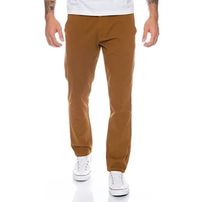 Abbildung von Rock Creek Herren Designer Chino Hose Regular Slim Chinohose RC 390 Camel W30 L30