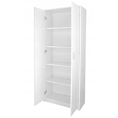 Abbildung von Home Collective Mehrzweckschrank Schrank Kleiderschrank weiß 74cm Breite 180cm Höhe mit vier Einlegeböden, Aktenschrank Schuhschrank